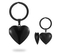 PHOCKSIN Black Heart Keyring Lockets for Women Cute Keyrings for Girls Nice Gifts for Christmas Mothers Day
