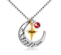 PHOCKSIN July Birthstone Necklace Jewellery for Mum from Son I Love You Mum Necklace for Mum