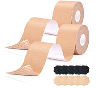PHODIL Boob Tape 2 PCS,Boobtapes Bob Tape for Large Breasts Lift,Tit Tape Booby Tape Reusable Invisible Bra Nipple Covers Under Clothing