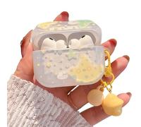 PHOEACC Compatible with AirPods Pro 3 Case, Cute Kawaii Star Design with Keychain, Shockproof TPU Protective Cover for Women Girls (Pro3 - Yellow Star)