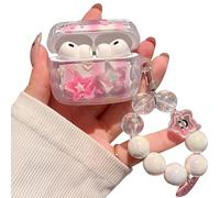 PHOEACC for Airpod Pro 3 Case 2025 Cute Dream 3D Gitter Stars Clear Protective Cover with Strap Keychain Compatible with AirPods Pro 3rd Generation Case for Girls Women (Stars Pink)