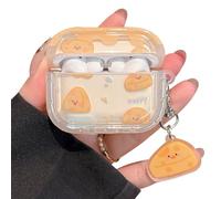 PHOEACC for AirPod Pro 3 Case 2025 Cute Funny Food Hard TPU Shockproof Protective Cover with Keychain Compatible for AirPods Pro 3rd Generation Case (Yellow Cheese)