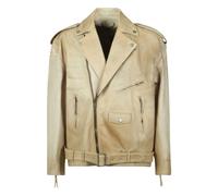 Phoebe Jacket - male - Golden Goose - Leather Jackets - Beige - M - Jackets M