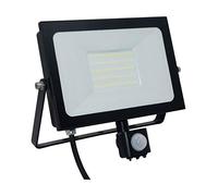 Phoebe LED Floodlight 50W Atlas-Mini PIR Sensor IP66 (200W Equivalent) 4000K Cool White Black 4000lm Floodlights Security Motion External Outdoor Auto Weatherproof Light