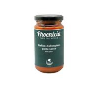 Phoenicia Italian Aubergine Pasta Sauce 215g Mediterranean Style Eggplant Tomato Blend Natural Ingredients Rich Flavor Gourmet Cooking Ready Traditional Recipe Premium Quality Glass Jar