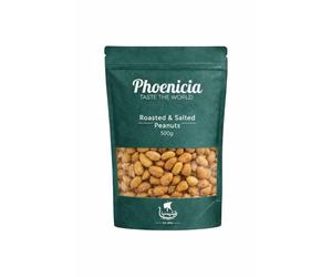 Phoenicia Premium Roasted & Salted Peanuts 500g | Crunchy Nutty Peanut Snack | High Protein Energy Nuts | Freshly Roasted & Seasoned | Perfect for Snacking, Trail Mix, Cooking & Peanut Butter