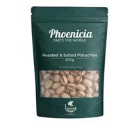 Phoenicia Roasted & Lightly Salted Pistachios 500g | Premium Crunchy Pistachio Nuts | 99% Pistachio 1% Salt | High Protein Healthy Snack | Perfect for Snacking, Party Bowls, Salads & Cooking