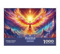 Phoenix 1000 Piece Jigsaw Fire Phoenix Puzzles for Adults And Kids Age 12 Years Up Challenging & Brainteasing Puzzle Game for The Whole for Women Gifts for Men70x50cm/1000pcs