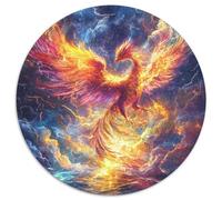 Phoenix 1000 Piece Round Jigsaw Puzzle Creative Seeking A Challenging And Relaxing Activity Games for Adults And Kids 1000pcs (67.5x67.5cm)