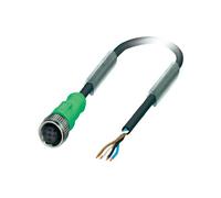 Phoenix 1668111 3 m Black, Green - Signal Cable (3 m, M12, -25 - 90 °C, black, green)