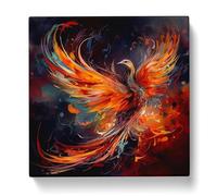 Phoenix Abstract Art Canvas Print | Gallery Wrapped 30mm Frame Wall Art | 20x20 inches | Ready to Hang | Abstract Picture | Living Room Bedroom Lounge Office