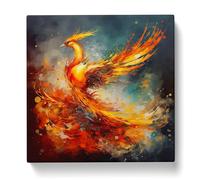 Phoenix Abstract Art No.2 Canvas Print | Gallery Wrapped 30mm Frame Wall Art | 20x20 inches | Ready to Hang | Abstract Picture | Living Room Bedroom Lounge Office