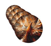 Phoenix Abstract Car Air Fresheners 4 Pack Round Shape Hanging Car Home Office Closet Bathroom