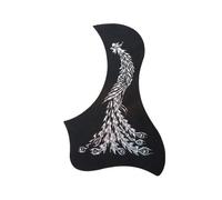 Phoenix And Dragon Pattern Acoustic Guitar Pickguard Pick Guard Sticker Bird Style Black(4)