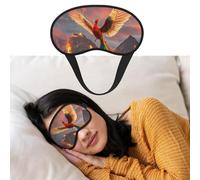 Phoenix and Fire Sleep Mask for Side Sleeper Blackout Eye Masks for Women Men Blindfold Mask Side Sleeper Eye Cover for Sleeping Nap Blackout Eye Shade Cover for Travel
