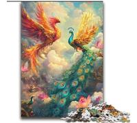 Phoenix And Peacock Puzzles for Teenagers 2000 Pieces, Stress Reliever Staycation Kill Time Parent-child Interaction (70x100cm)