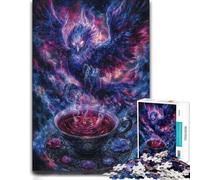 Phoenix And Tea Cup Fantasy Art Puzzle for Adults 1000pcs (52x38cm) | Choose a screen-free activity for adults during family time for relaxed downtime.