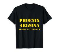 Phoenix Arizona Coordinates Souvenir Value Graphic T-Shirt