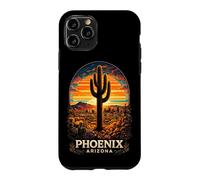 Phoenix Arizona Desert Sunset Cactus Retro Travel Case for iPhone 11 Pro