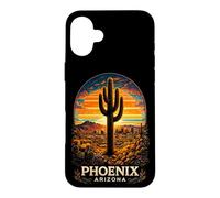Phoenix Arizona Desert Sunset Cactus Retro Travel Case for iPhone 16 Plus