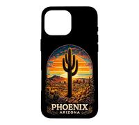 Phoenix Arizona Desert Sunset Cactus Retro Travel Case for iPhone 16 Pro Max