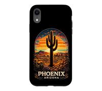 Phoenix Arizona Desert Sunset Cactus Retro Travel Case for iPhone XR