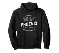 Phoenix Arizona Retro Curve Design, Minimalistic Valley of Pullover Hoodie