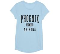 Phoenix Arizona T-Shirt, Girls, Baby Blue, Medium