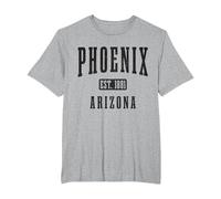 Phoenix Arizona T-Shirt, Men's Big and Tall, Heather Grey, 5X Tall