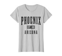 Phoenix Arizona T-Shirt, Women, Silver Grey, Medium