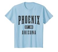 Phoenix Arizona T-Shirt, Youth, Baby Blue, 3T