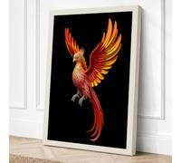 Phoenix Ascending Fantasy Canvas Wall Art Print 30x20 Inch