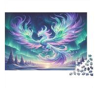 Phoenix Aurora Jigsaw Puzzle 1000 Piece Recycled Paper for Adults Adult Jigsaws Impossible Hard Challenging Family Game Fun Home Activity Great Gift Idea 38x26cm/1000pcs