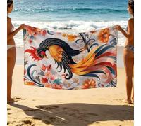 Phoenix Beach Towel 64x88 in, Sand Free Flower Beach Towels Oversized 160x220cm Lightweight Quick Dry for Women Men als Gym Yoga Swimming Pool Bath Towel Vacation Camping Travel Essentials SLJT-4761