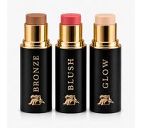Phoenix Beauty Contour Trio with Cream Blush, Bronzer & Highlighter - Buildable, Pigmented Hydrating Formula with Shea Butter, Vitamin E, Hyaluronic Acid & Squalane; Gift Set (Twilight, Regular Trio)