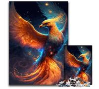 Phoenix Bird 1000Pc Adults Jigsaw Puzzle Wooden Jigsaw Puzzles Family Game Night Fun, DIY Decorative Artwork 50x75CM/19.68x29.52inch