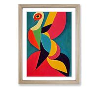 Phoenix Bird Abstract Framed Print | A2 Oak Framed Wall Art | Ready to Hang | Abstract Fantasy Picture | Living Room Bedroom Lounge Office