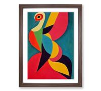 Phoenix Bird Abstract Framed Print | A2 Walnut Framed Wall Art | Ready to Hang | Abstract Fantasy Picture | Living Room Bedroom Lounge Office