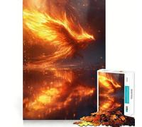 Phoenix Bird Flying Teenager Jigsaw Puzzles 1000 Pieces Mind Puzzle Casual Relax Image Assembly Heartfelt Gift (38x52cm)