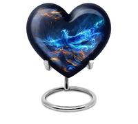 Phoenix Bird Heart Urn Handcrafted Memorial Ash Containers - Burial Urns for Ashes - Miniature Urns for Human Ashes - Cremation Urns Small (Size - 3inch)