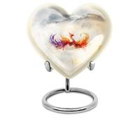 Phoenix Bird Heart Urn Keepsake Mini Urns for Ashes Bird Fly Cremation Keepsake Urn - Pack of 1 Keepsake, Small Urns for Remains - Memorial Keepsake Small Cremation Urn (Size - 3inch)