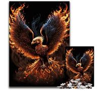 Phoenix Bird Jigsaws 1000 Pieces for Adults Wooden Jigsaw Puzzles for Adults Gift for Men And Women Daily Special Occasion 1000 PCS(75x50cm)