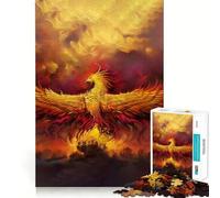 Phoenix Bird Mythology Art 1000 Pieces Jigsaw Puzzles for Adults Mind Puzzle Soft Relax Image Assembly Santa Wish Item (38x52cm)