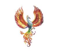 Phoenix Bird Mythology Notebook Journal Blank Wide Ruled Pages Paper Composition Book Daily Planner Notes