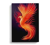 Phoenix Bird Painted Vol.3 Canvas Print | Gallery Wrapped 30mm Frame Wall Art | 30x20 inches | Ready to Hang | Modern Animals Picture | Living Room Bedroom Lounge Office