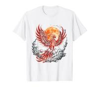 Phoenix Bird Phoenix Mythical Full Moon Value Graphic T-Shirt, Men, White, XL