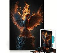 Phoenix Bird Portrait 1000 Piece Jigsaw Puzzles for Teenagers Memory Boost Home Leisure Image Assembly Lovely Gift (38x26cm)