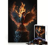 Phoenix Bird Portrait 1000 Pieces Jigsaw Puzzles for Teenagers Enhance Memory Easy Leisure Firm Cut Wall Art Decor (50x75cm)
