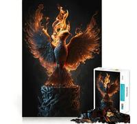 Phoenix Bird Portrait 1000 Pieces Jigsaw Puzzles for Teenagers Enhance Memory Easy Leisure Firm Cut Wall Art Decor (50x75cm)