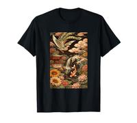 Phoenix Bird Reborn Firebird and Koi Boho Floral T-Shirt